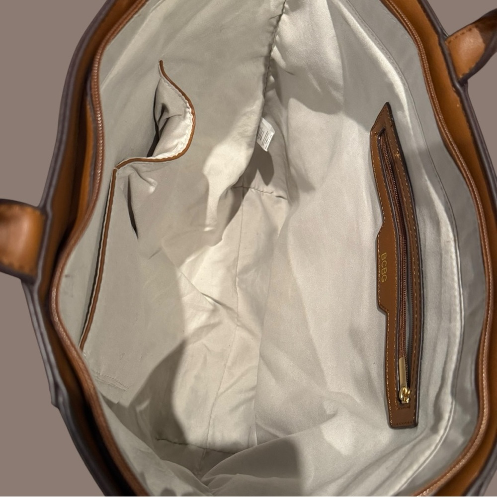 BCBGeneration Tan Leather Tote - Picture 6 of 12